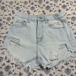 Wild Fable Light Wash Distressed 
Jean Shorts     Size 0
